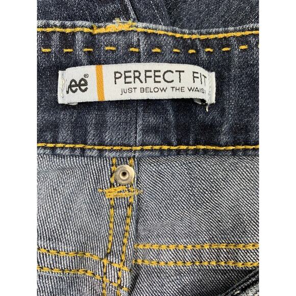 Lee Perfect Fit Jeans‎ Womens 16 Short Just Below Waist Dark Wash Denim Straight - Picture 3 of 10